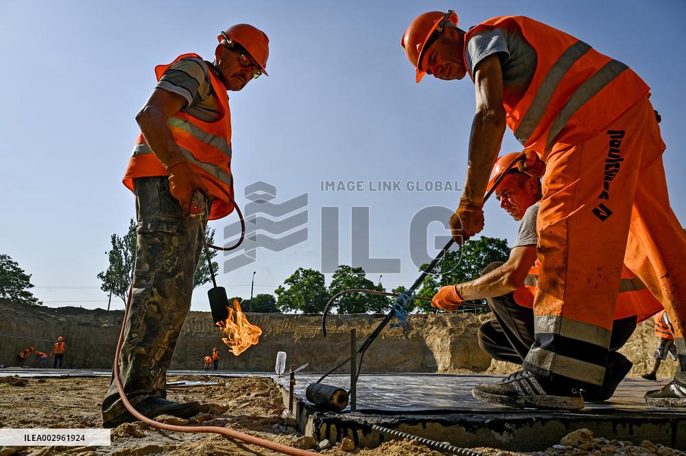 Construction of underground school in Zaporizhzhia