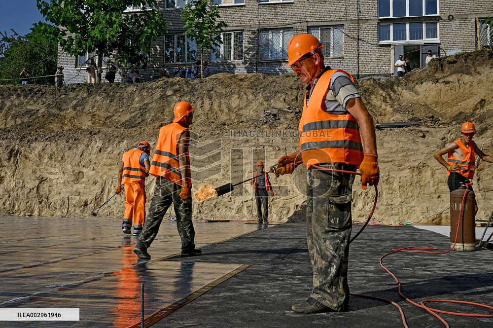 Construction of underground school in Zaporizhzhia