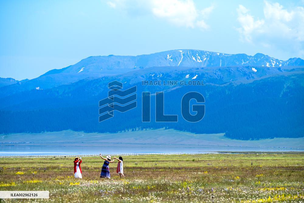 Sayram Lake Scenery in Xinjiang
