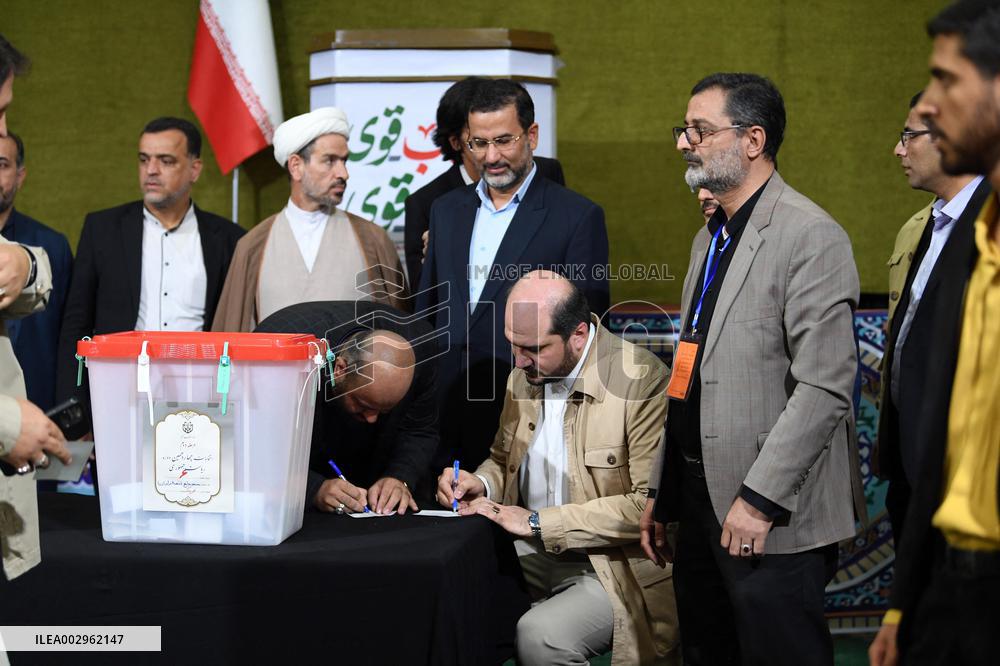Voters Cast Ballots At Polling Station - Iran