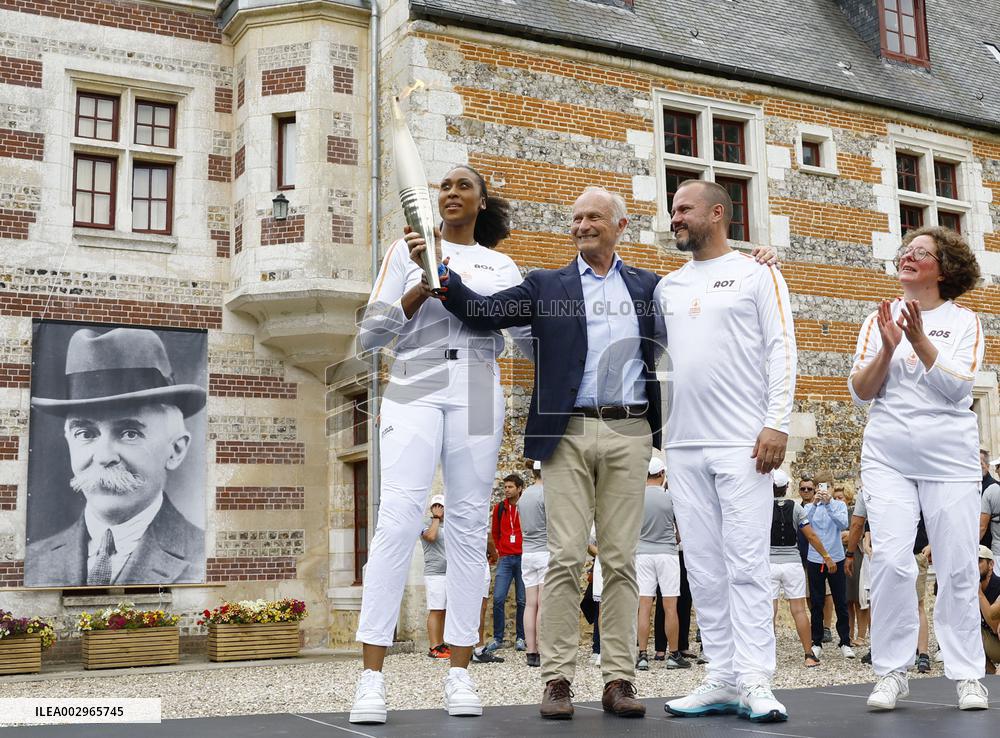 Olympic torch relay in Normandy