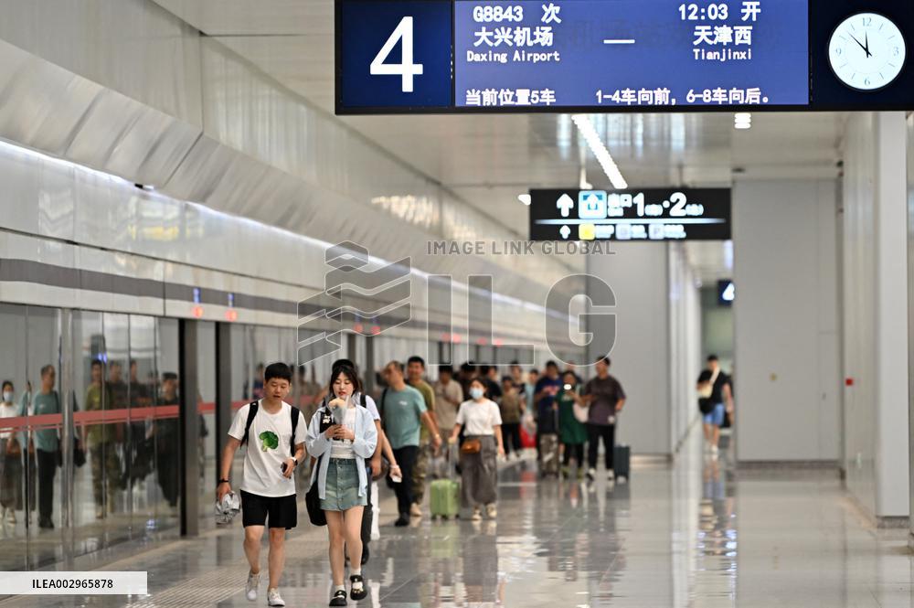 CHINA-TIANJIN-DAXING AIRPORT INTERCITY RAILWAY-SUMMER TRAVEL RUSH (CN)