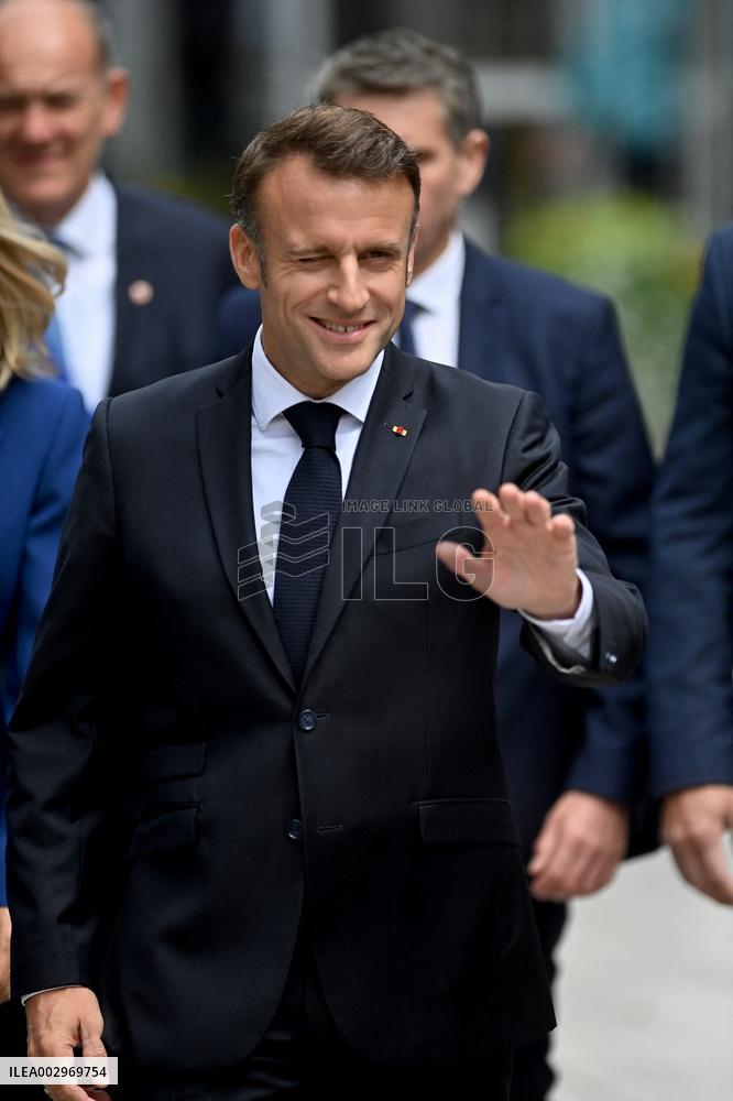 Emmanuel And Brigitte Macron Leaving Polling Station - Le Touquet