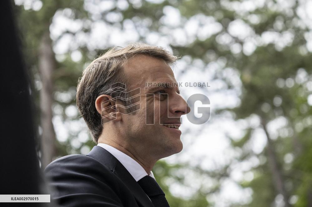 Emmanuel Macron And Brigitte Macron At The Polling Station - Le Touquet