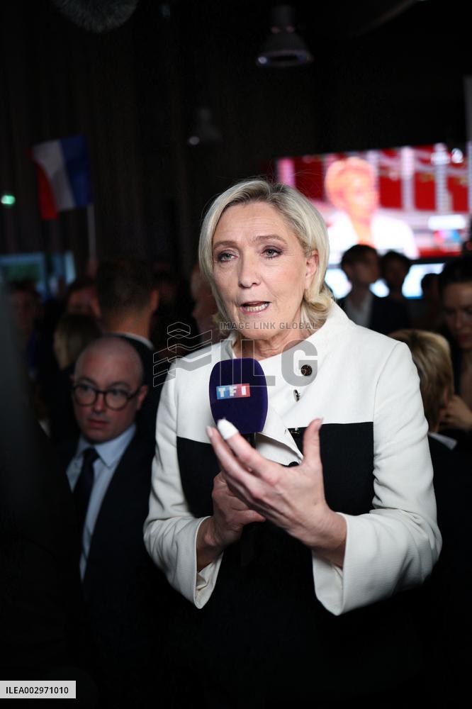 Rassemblement National Parliamentary Election 2nd round evening - Paris