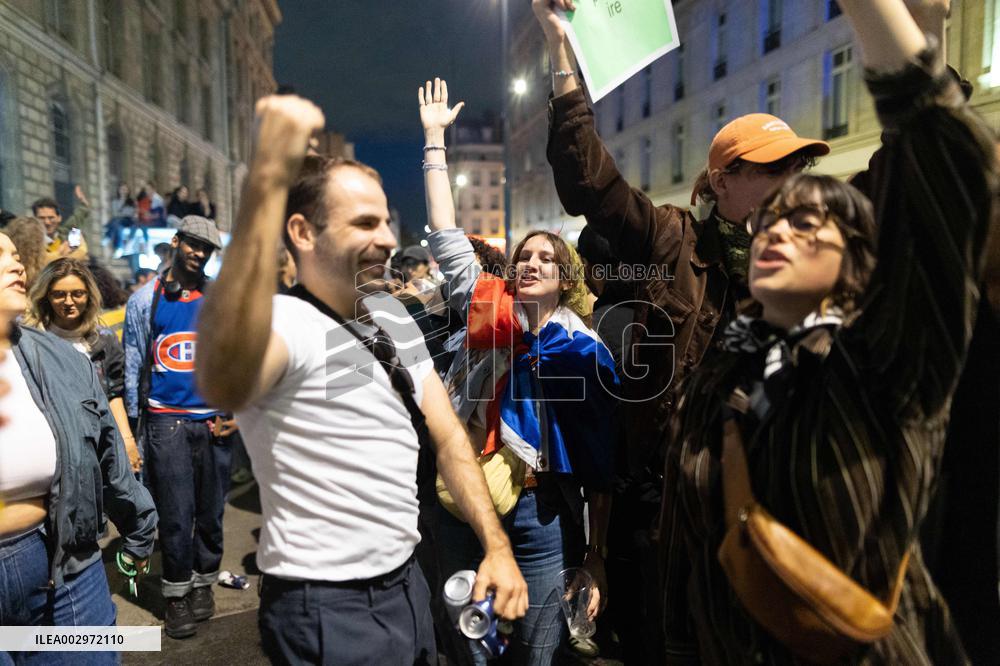Place de la Republique Gathering during the Legislative Election Results - Paris