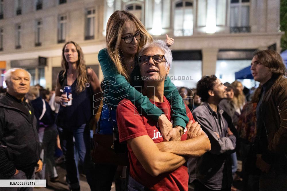 Place de la Republique Gathering during the Legislative Election Results - Paris