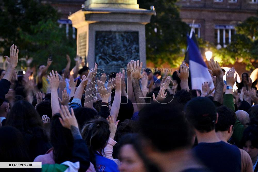 Left Alliance Celebrates As Far Right Faces Surprise Defeat - Strasbourg
