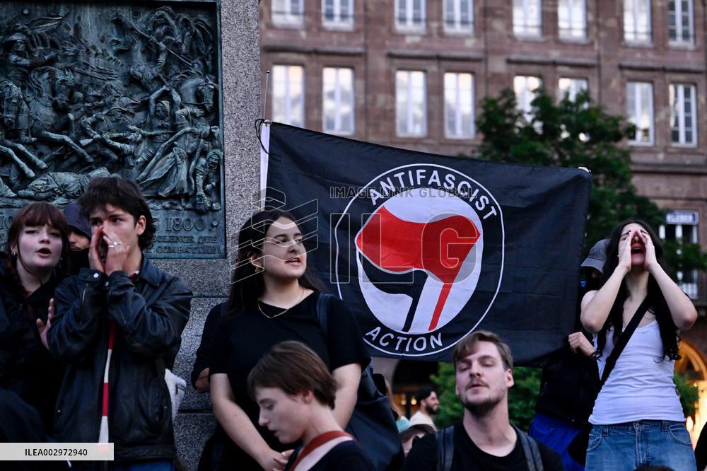 Left Alliance Celebrates As Far Right Faces Surprise Defeat - Strasbourg