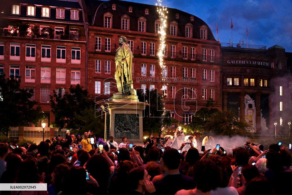 Left Alliance Celebrates As Far Right Faces Surprise Defeat - Strasbourg