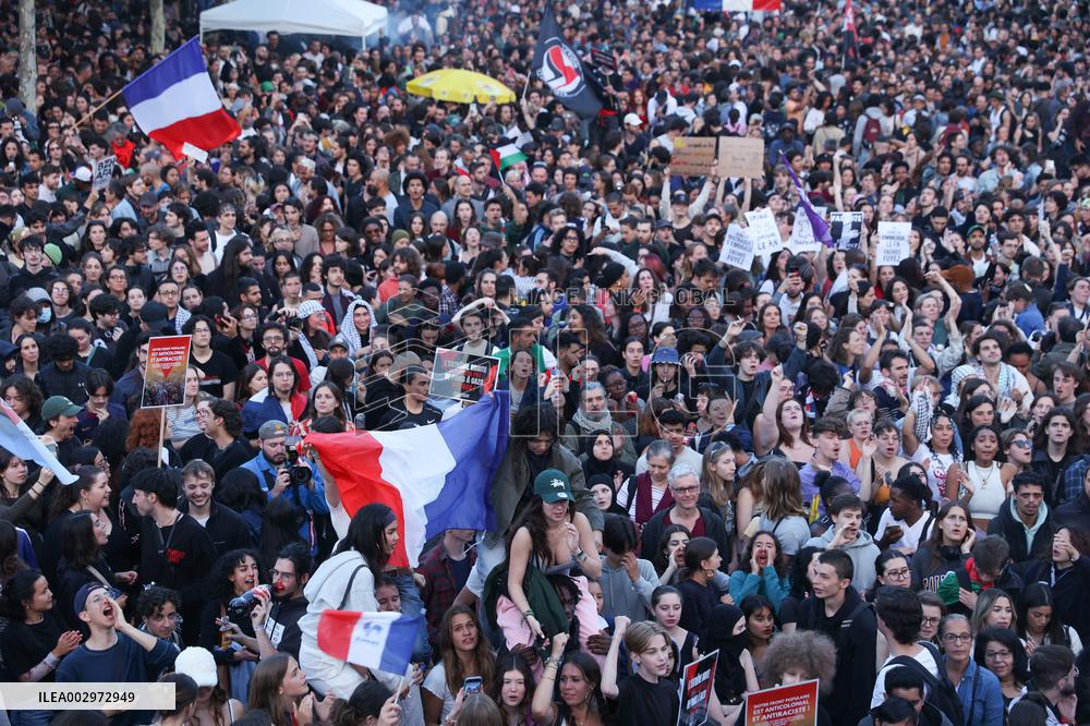 Left Alliance Celebrates As Far Right Faces Surprise Defeat - Paris