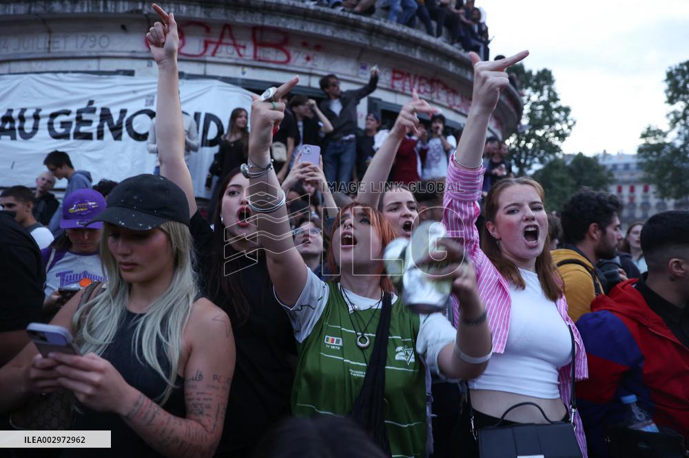 Left Alliance Celebrates As Far Right Faces Surprise Defeat - Paris