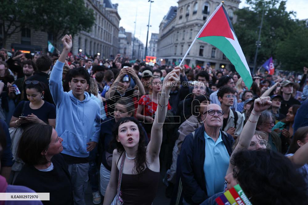 Left Alliance Celebrates As Far Right Faces Surprise Defeat - Paris