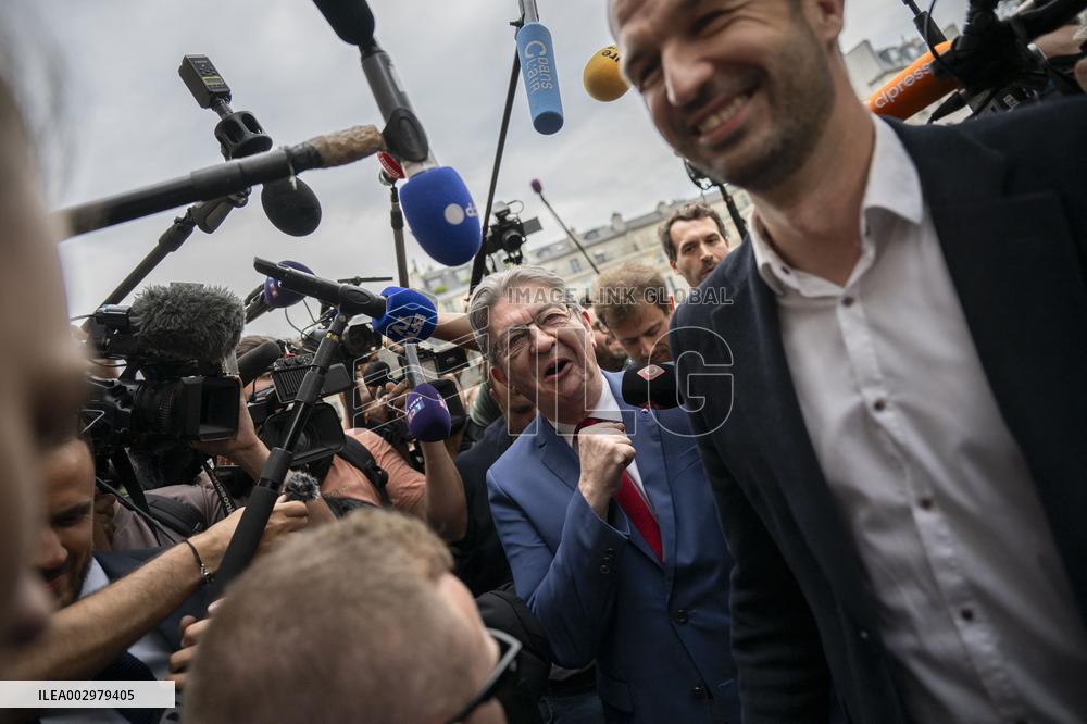 Jean-Luc Melenchon Arrives National Assembly - Paris