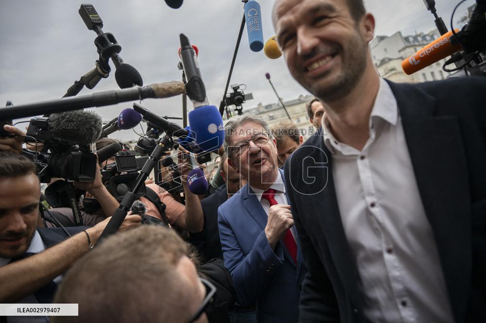 Jean-Luc Melenchon Arrives National Assembly - Paris