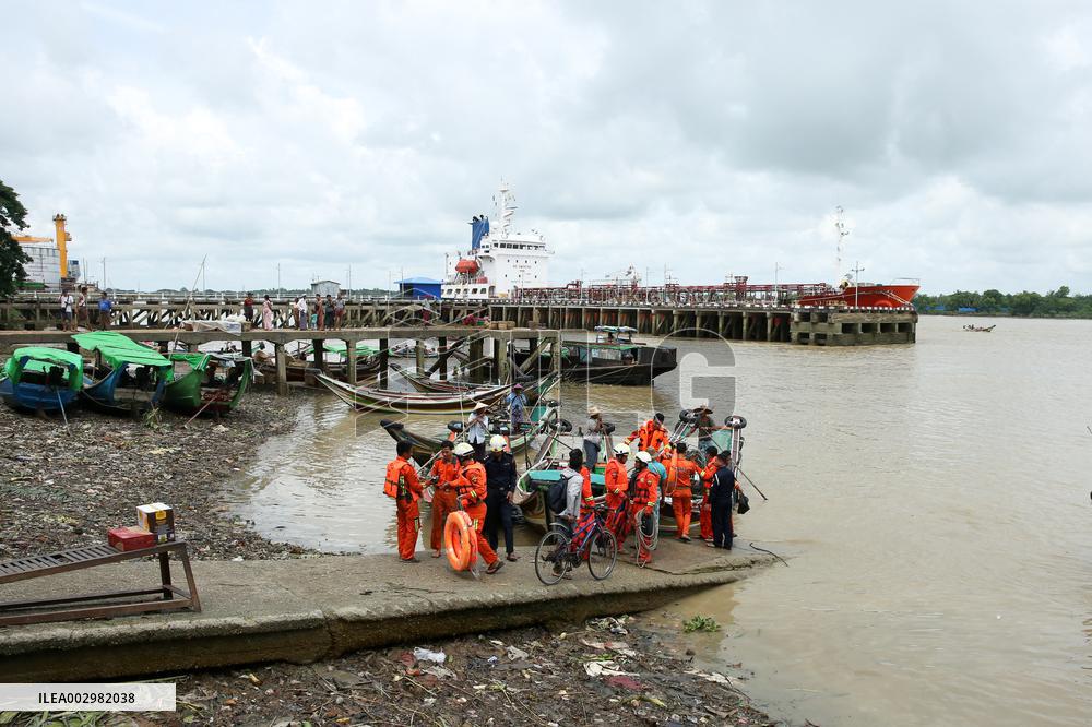 MYANMAR-YANGON-FERRY-ACCIDENT-RESCUE