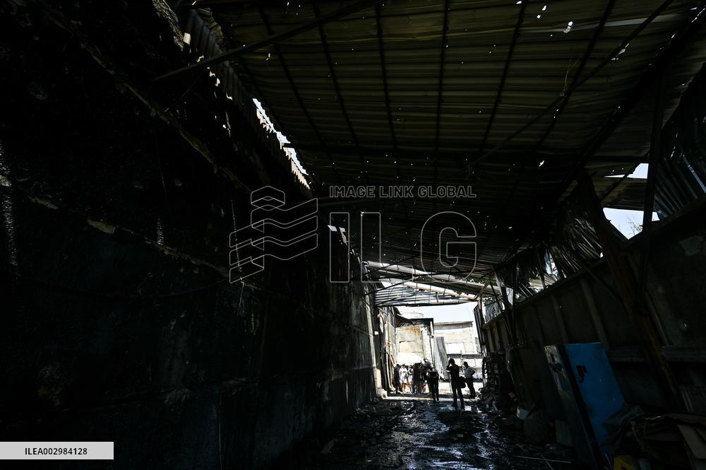 Consequences of Russian missile strike in Vilniansk