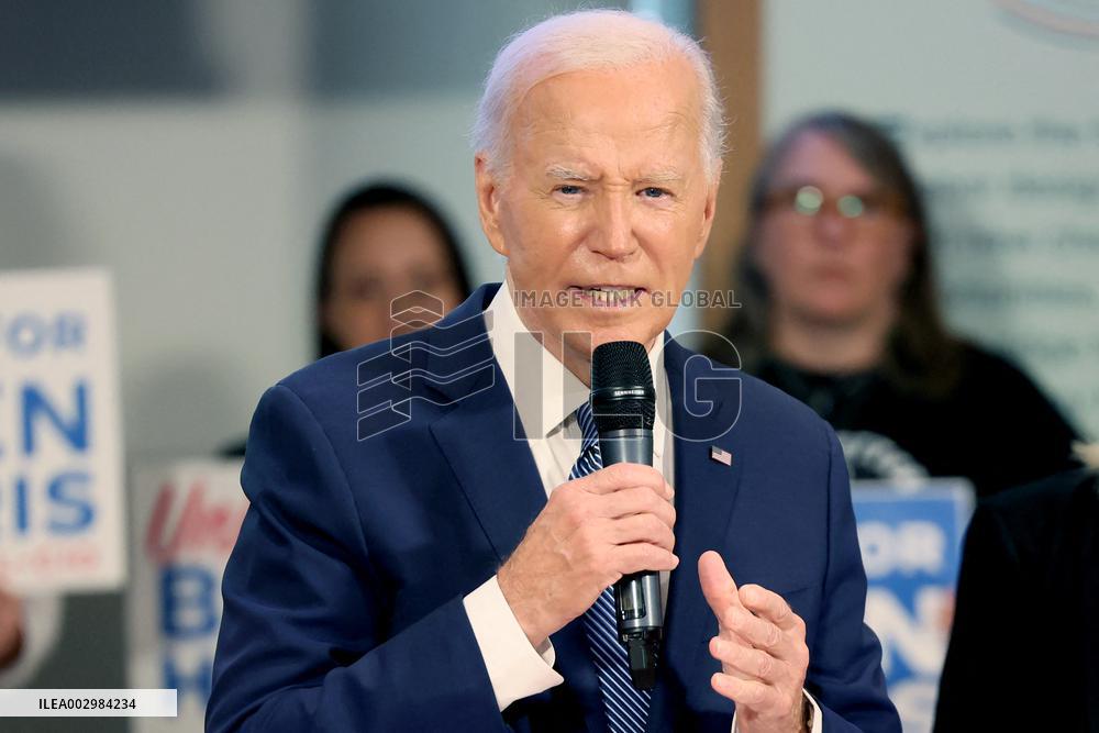 Biden at a meeting of national union leaders at the AFL-CIO - Washington