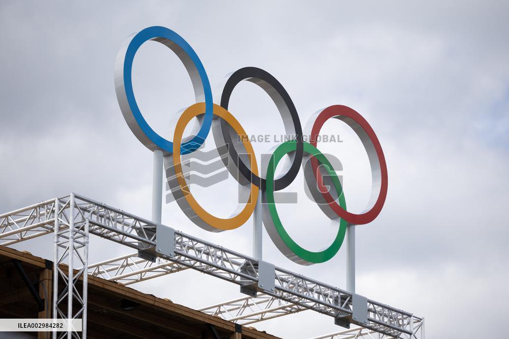 The Eiffel Tower Stadium venue for beach volleyball at the Olympic - Paris