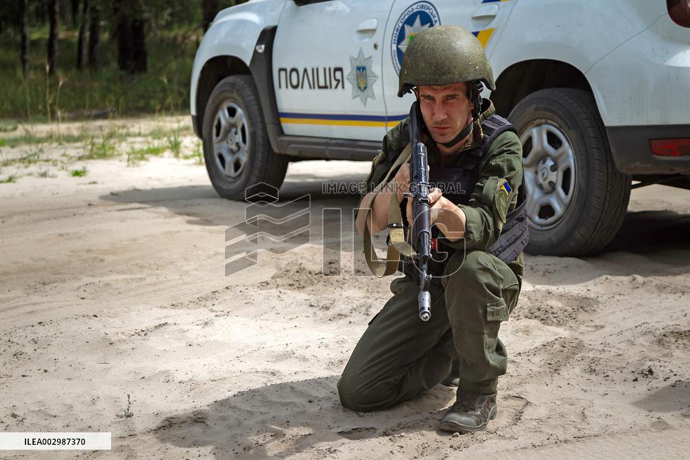 Joint drill of Ukraines National Guard and EUROGENDFOR in Kyiv region