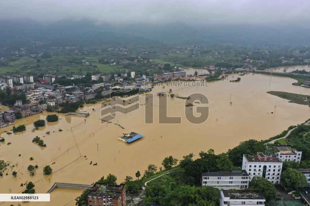 Aerial Views of Chongqing Flooded - China