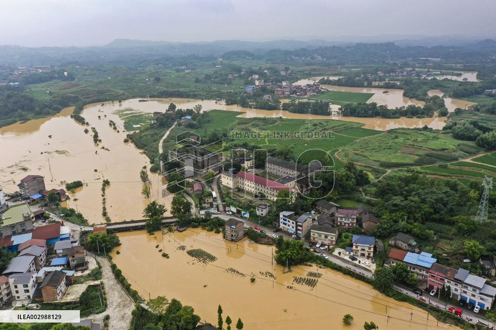 Aerial Views of Chongqing Flooded - China