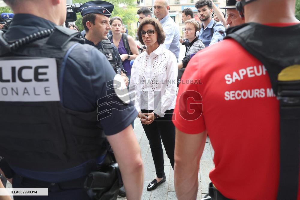 Rachida Dati Visits Rouen Cathedral Following Its Spire Fire