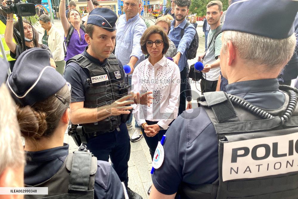 Rachida Dati Visits Rouen Cathedral Following Its Spire Fire