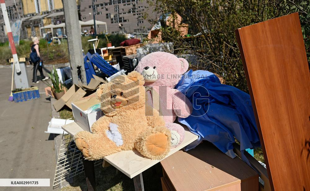 Ohmatdyt Childrens Hospital after Russian missile attack in Kyiv