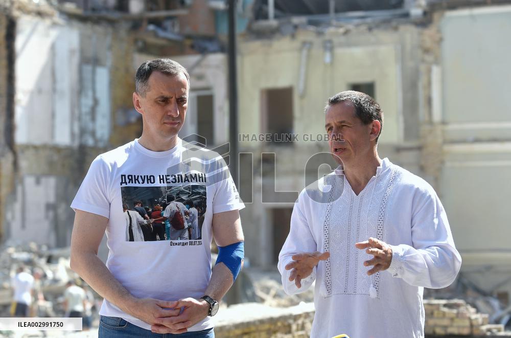 Briefing of Ukraines Health Minister and Ohmatdyt director in Kyiv