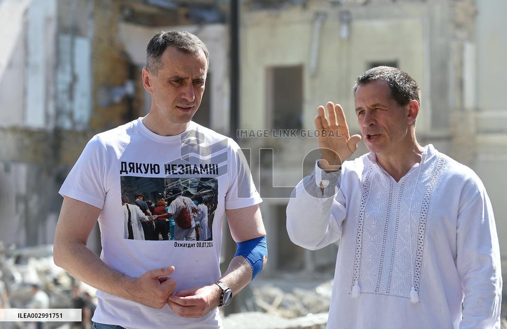 Briefing of Ukraines Health Minister and Ohmatdyt director in Kyiv