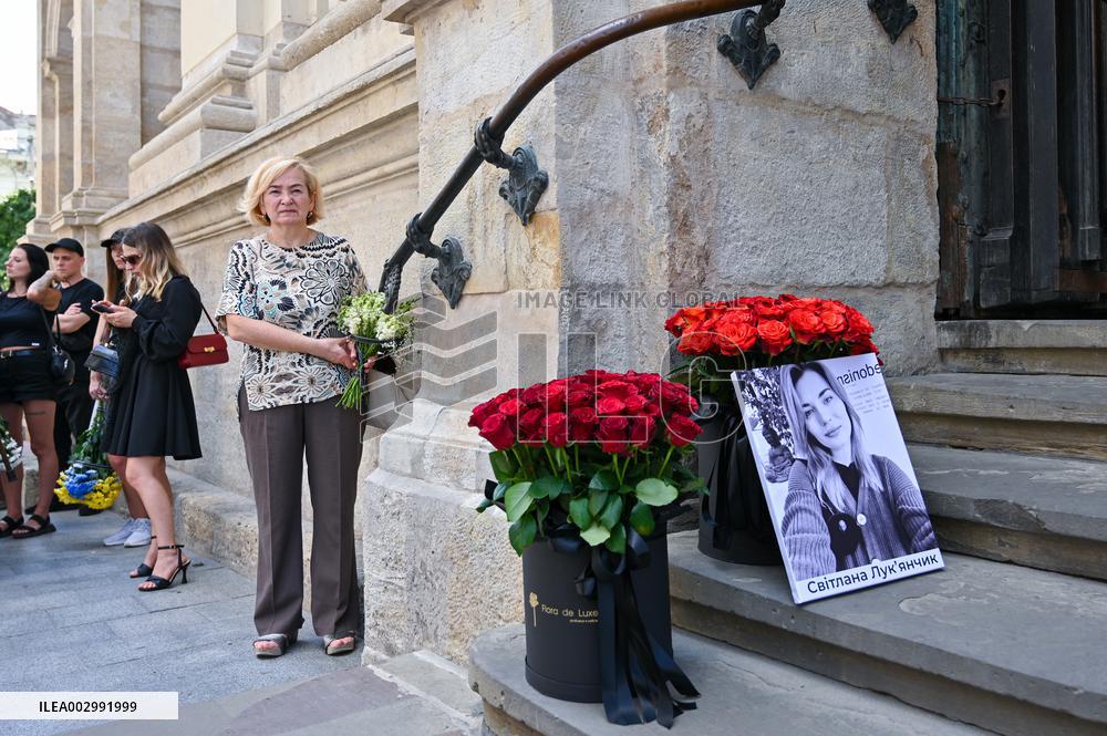 Funeral of Ohmatdyt doctor killed by Russian missile strike in Lviv