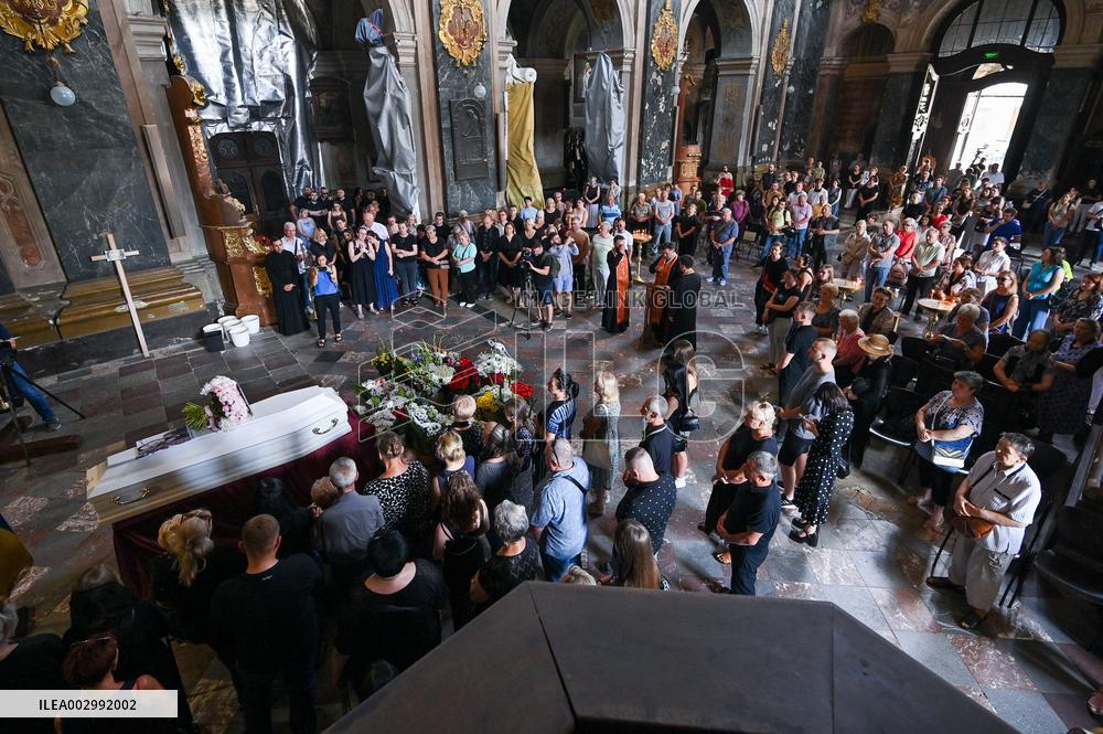 Funeral of Ohmatdyt doctor killed by Russian missile strike in Lviv
