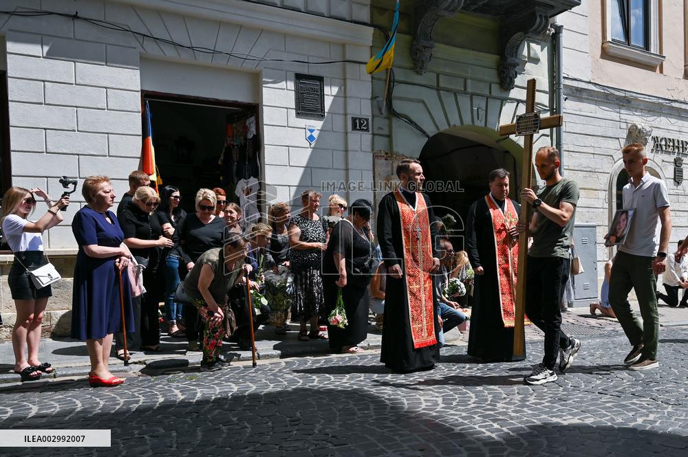 Funeral of Ohmatdyt doctor killed by Russian missile strike in Lviv