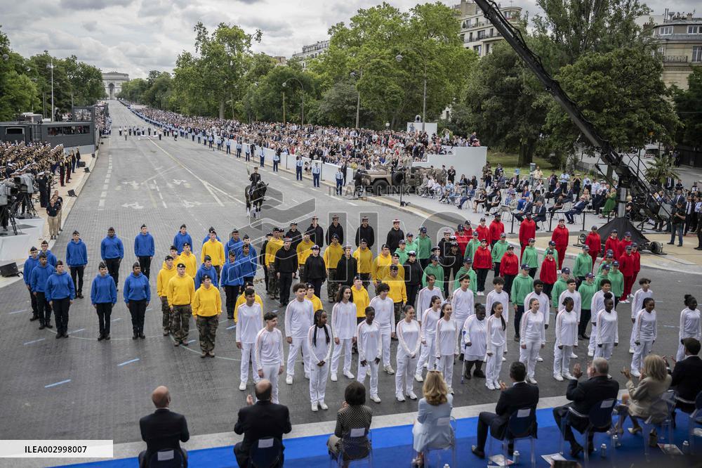 The annual Bastille Day military parade - Paris