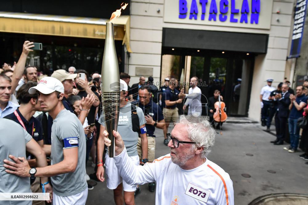 Olympic Flame at the Bataclan - Paris