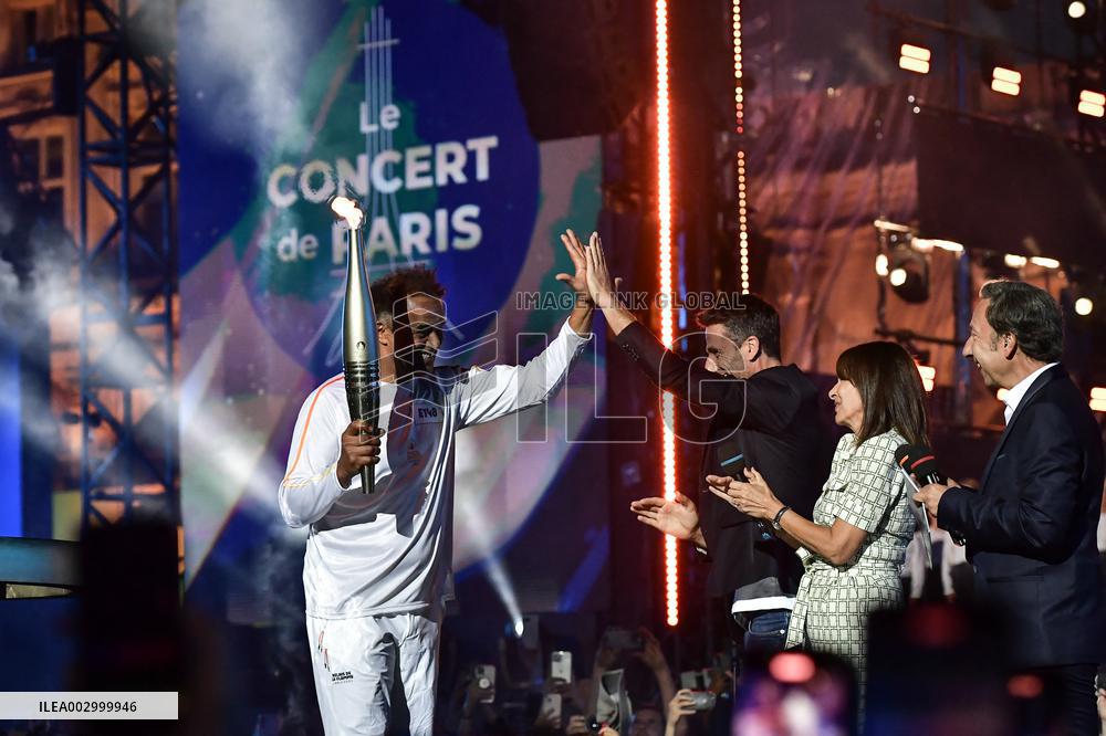 Olympic Flame at the City Hall in Paris
