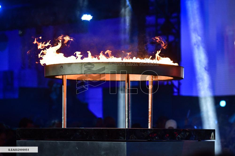 Olympic Flame at the City Hall in Paris