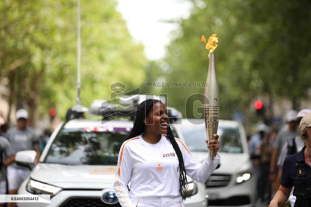 Olympic Flame in Paris - Day Two