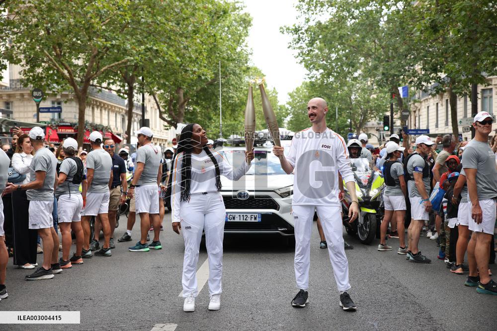 Olympic Flame in Paris - Day Two