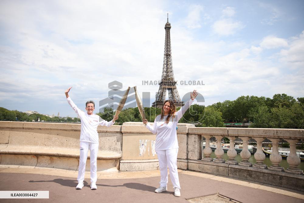 Olympic Flame in Paris - Day Two