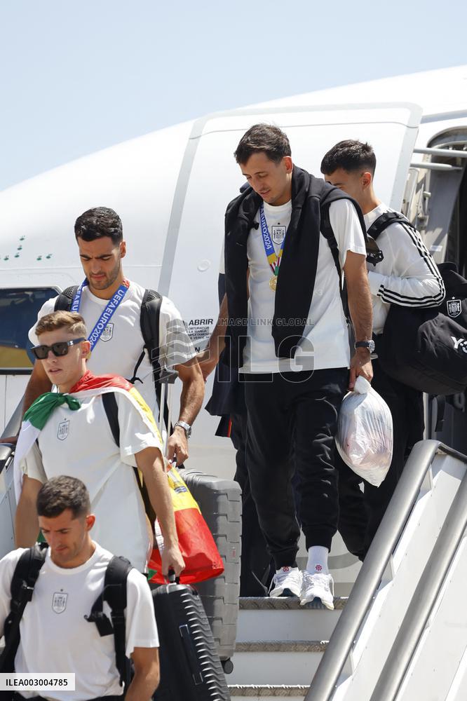 Euro 2024 Winner Spanish Team Arriving At Madrid Airport