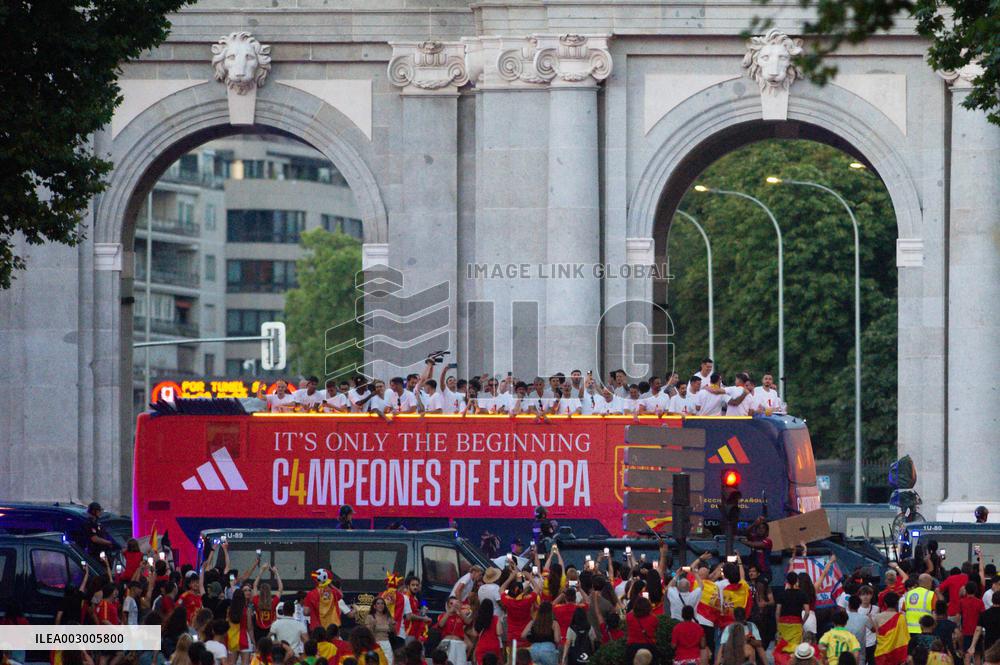 Players Celebrate Euro 2024 Win - Madrid