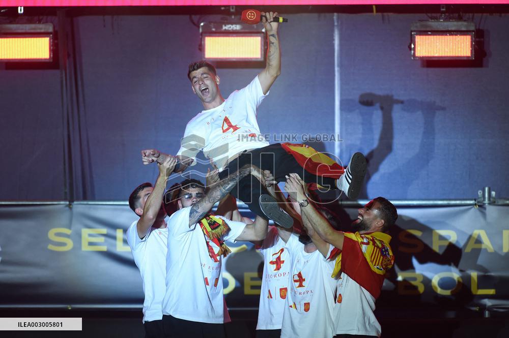 Players Celebrate Euro 2024 Win - Madrid