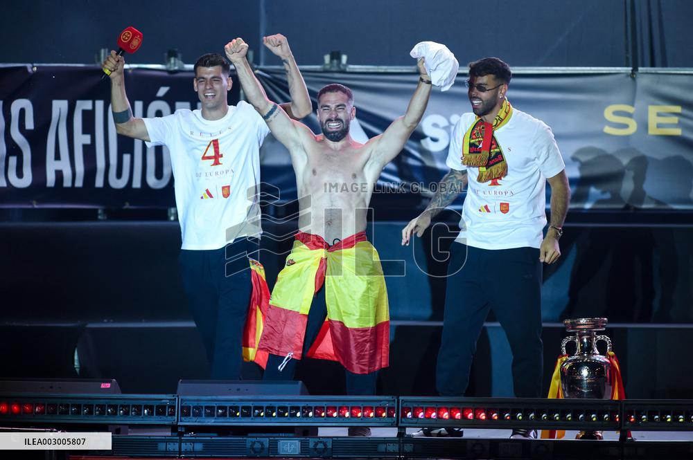 Players Celebrate Euro 2024 Win - Madrid