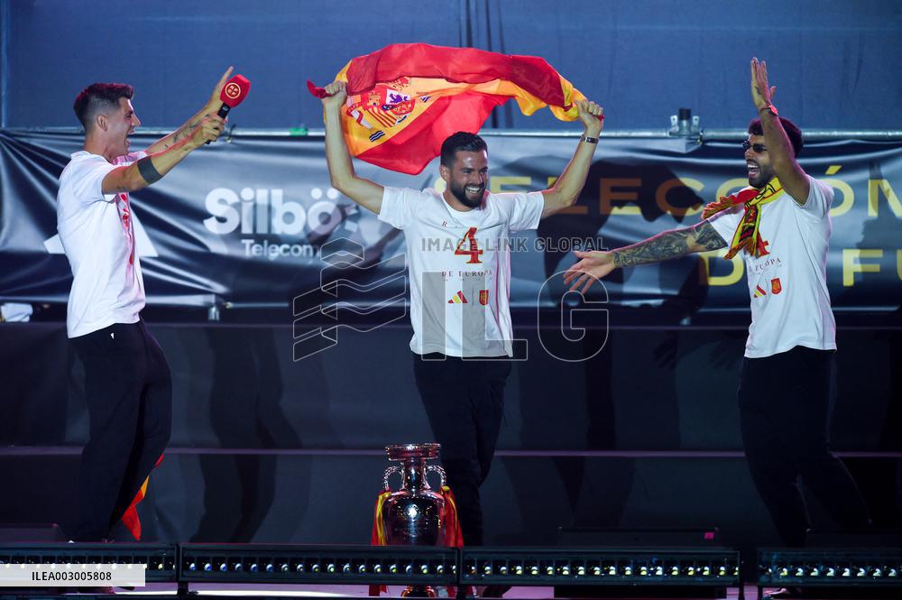 Players Celebrate Euro 2024 Win - Madrid