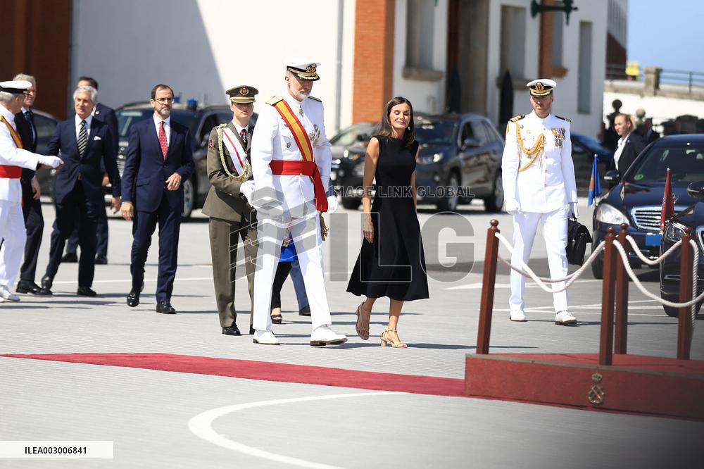 Royals Preside Over The Ceremony Of Delivery Of Royal Dispatches To The New Navy Officers In Marin