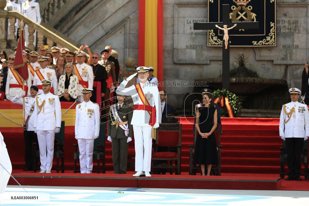 Royals Preside Over The Ceremony Of Delivery Of Royal Dispatches To The New Navy Officers In Marin