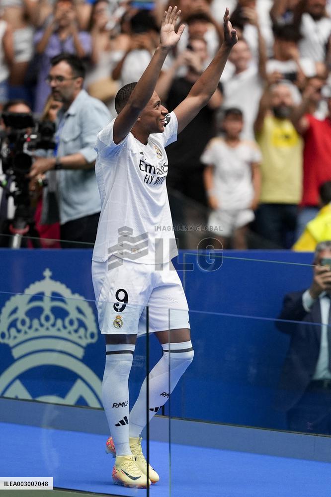 Spanish football La Liga match - Presentation of Real Madrid's new player Kilyan Mbappe