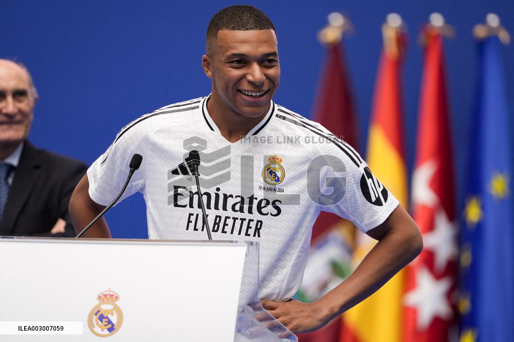 Spanish football La Liga match - Presentation of Real Madrid's new player Kilyan Mbappe